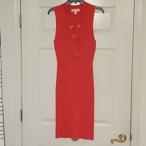 Michael Kors Orange knit dress.